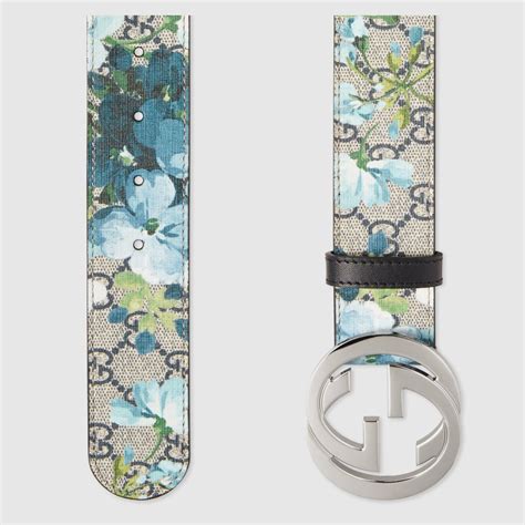 blue gucci blossom belt|women Gucci belt original.